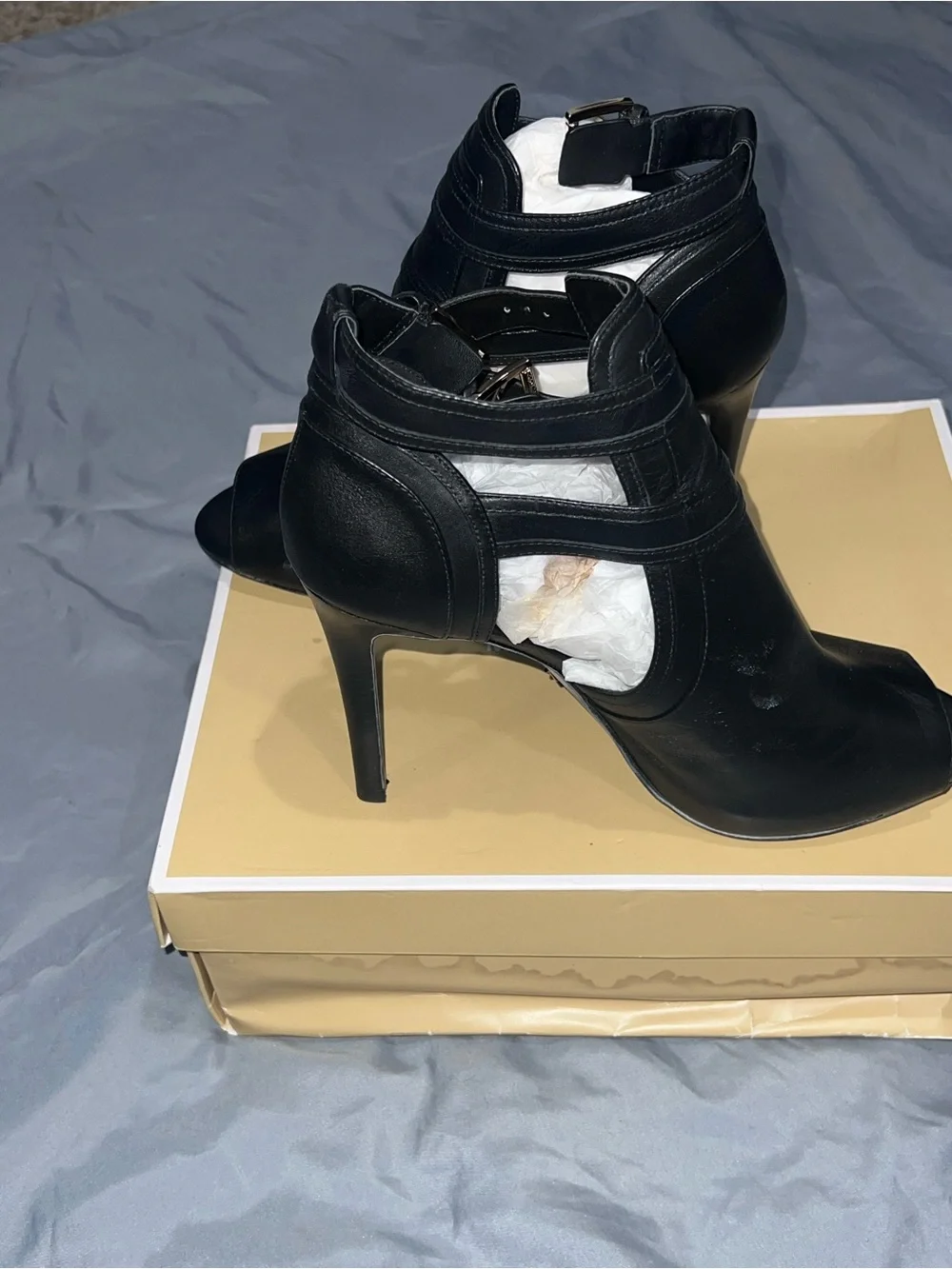 Women's Micheal Kors Black Cutout High Heel  - Stylish Ankle Heels
